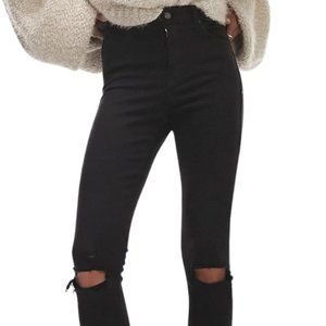 Topshop Jamie High Waist Ripped Skinny Jeans Size W28
